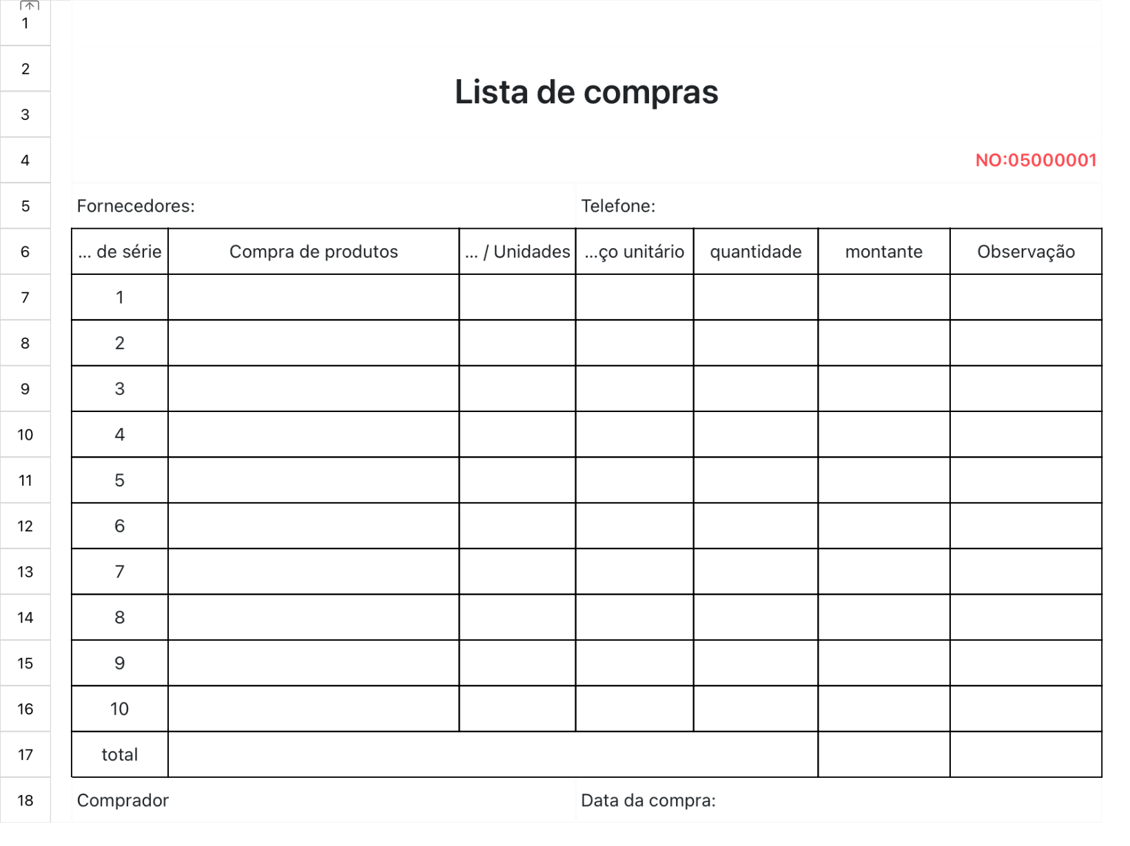 Lista de compras